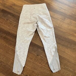 Lululemon Wunder Under Crop High Rise Roll Down Scallop womens sz 8